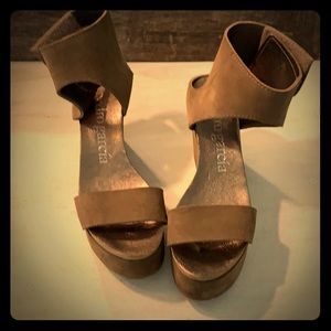 Pedro Garcia wedge ankle strap heels
